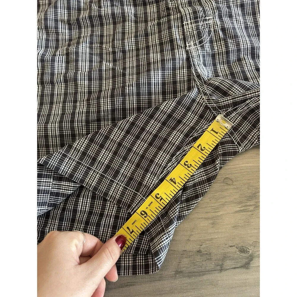 Polo Ralph Lauren Mens Swimsuit Trunks Size XXLarge Black Plaid Tie Waist